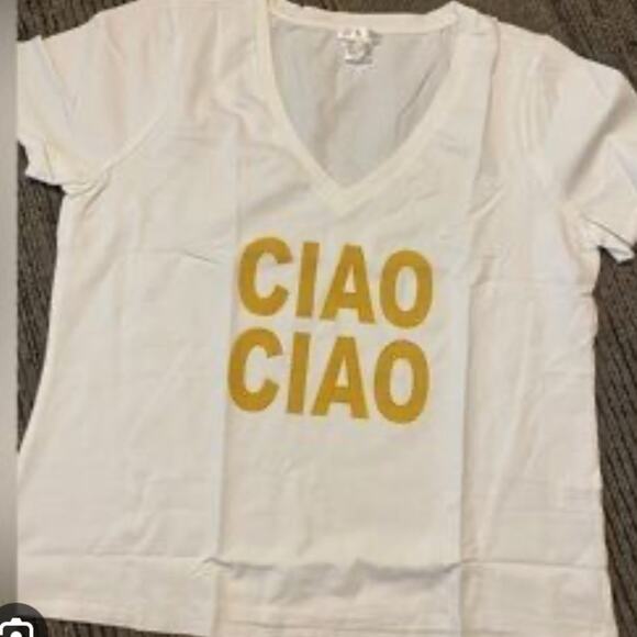 VENUS Tops - Venus White Ciao Ciao T-Shirt Tee size XL